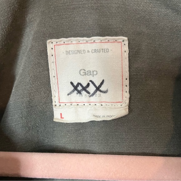 GAP Grey Jacket Size Large Utility Military - Picture 3 of 5